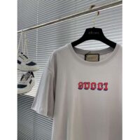 Gucci Men GG T-Shirt Gucci Print Crewneck Short Sleeves Oversize Fit (10)