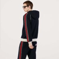 Gucci Men GG Wool Jersey Jacket Web Interlocking G Front Pockets (1)