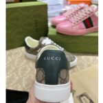 Gucci Unisex Ace Sneaker Web Beige GG Supreme Canvas Low Heel - immagine 7