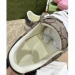 Gucci Unisex Ace Sneaker Web Beige GG Supreme Canvas Low Heel - immagine 9