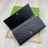 Gucci Unisex GG Blondie Continental Wallet Black Leather Round Interlocking G (9)