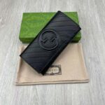 Gucci Unisex GG Blondie Continental Wallet Black Leather Round Interlocking G - immagine 5