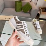 Gucci Unisex GG Canvas Sneaker Beige Rubber Sole Lace Up Flat - Image 5