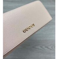 Gucci Unisex GG Continental Wallet Gucci Script Beige Leather Taffeta (8)