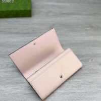 Gucci Unisex GG Continental Wallet Gucci Script Beige Leather Taffeta (8)