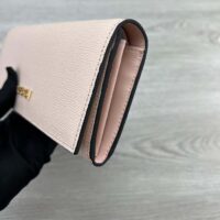 Gucci Unisex GG Continental Wallet Gucci Script Beige Leather Taffeta (8)