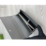 Gucci Unisex GG Continental Wallet Light Grey Leather Taffeta Lining - immagine 10