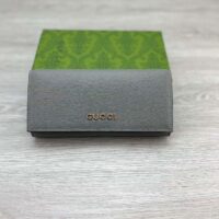 Gucci Unisex GG Continental Wallet Light Grey Leather Taffeta Lining (4)