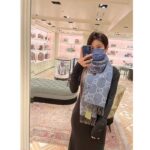 Gucci Unisex GG Jacquard Knit Scarf Tassels Navy Brown Wool - Image 9