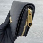 Gucci Unisex GG Mini Wallet Gucci Script Black Leather Taffeta Lining – Image 9