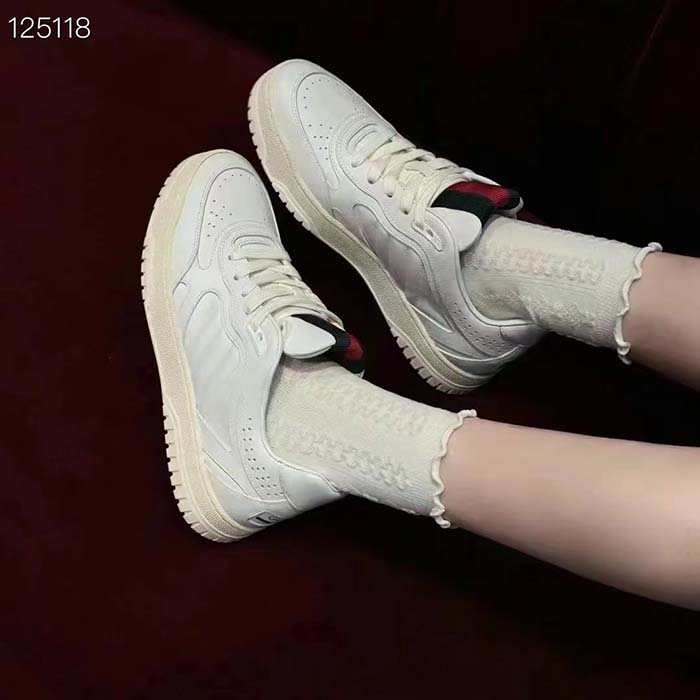 Gucci Unisex GG Re-Web Sneaker Script Interlocking G Low Heel