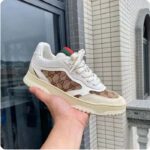 Gucci Unisex GG Re-Web Sneaker Script Beige Interlocking G Low Heel - immagine 8