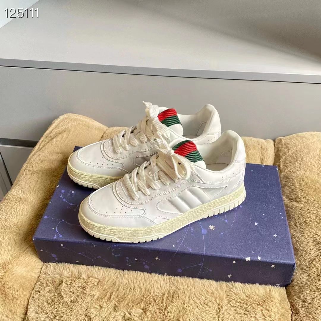 Gucci Unisex GG Re-Web Sneaker Script Interlocking G Low Heel