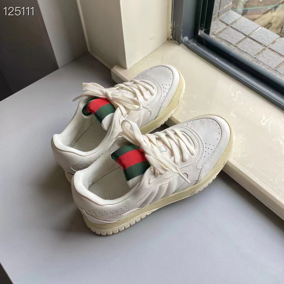 Gucci Unisex GG Re-Web Sneaker Script Interlocking G Low Heel