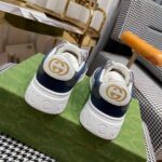 Gucci Unisex GG Sneaker Beige Blue GG Supreme Canvas Mid-Heel - Image 10