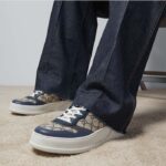 Gucci Unisex GG Sneaker Beige Blue GG Supreme Canvas Mid-Heel - Image 11