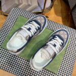 Gucci Unisex GG Sneaker Beige Blue GG Supreme Canvas Mid-Heel - Image 6