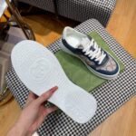 Gucci Unisex GG Sneaker Beige Blue GG Supreme Canvas Mid-Heel - Image 8