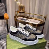 Gucci Unisex GG Sneaker Beige Ebony GG Supreme Canvas Mid-Heel (9)