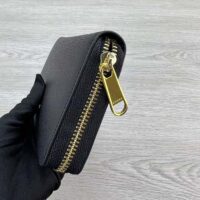 Gucci Unisex GG Zip Around Wallet Gucci Script Black Leather Taffeta (4)
