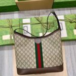 Gucci Unisex Ophidia GG Medium Shoulder Bag Beige Supreme Canvas - Imagen 2