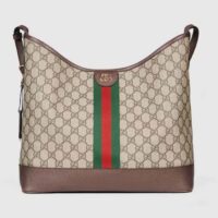 Gucci Unisex Ophidia GG Medium Shoulder Bag Beige Supreme Canvas (4)