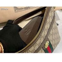 Gucci Unisex Ophidia GG Mini Shoulder Bag Beige Ebony Supreme Canvas (2)