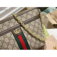 Gucci Unisex Ophidia GG Mini Shoulder Bag Beige Ebony Supreme Canvas (2)