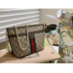 Gucci Unisex Ophidia GG Mini Shoulder Bag Beige Ebony Supreme Canvas – Bild 7