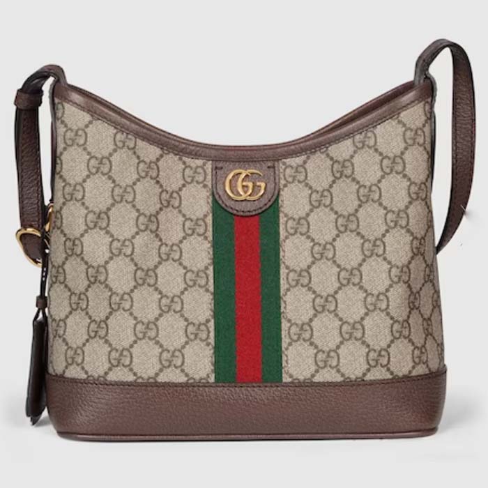 Gucci Unisex Ophidia GG Small Shoulder Bag Beige Supreme Canvas