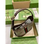 Gucci Unisex Ophidia GG Small Shoulder Bag Beige Supreme Canvas - immagine 5
