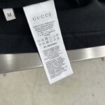 Gucci Women Cotton Piquet Polo Interlocking G Black Side Vents Short Sleeves - Imagen 9