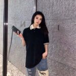 Gucci Women Cotton Piquet Polo Interlocking G Black Side Vents Short Sleeves - Imagen 10