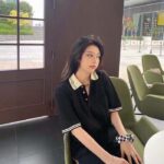 Gucci Women Cotton Piquet Polo Interlocking G Black Side Vents Short Sleeves - Imagen 11