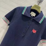 Gucci Women Fine Knit Dress Embroidery GG Heart Point Collar – Image 5