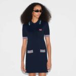 Gucci Women Fine Knit Dress Embroidery GG Heart Point Collar – Image 12