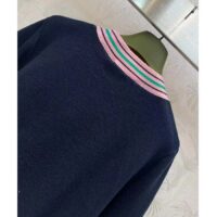 Gucci Women Fine Knit Sweater Embroidery GG Heart Round Neck (7)