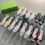 Gucci Women GG Ballerina Double G Black Patent Leather Crystals Flat – Image 10