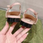 Gucci Women GG Ballerina Double G Pink Patent Leather Crystals Flat – Image 8