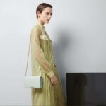 Gucci Women GG Chain Wallet Gucci Script Pale Green Leather Taffeta - Image 11