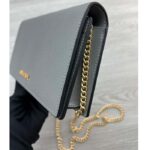 Gucci Women GG Chain Wallet Gucci Script Pale Green Leather Taffeta - Image 8