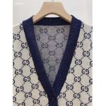 Gucci Men GG Cotton Jacquard Cardigan V-Neck Two Front Pockets - immagine 4