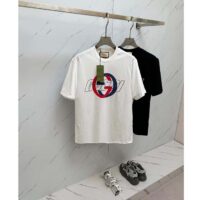 Gucci Men GG Cotton Jersey Printed T-Shirt Crewneck Short Sleeves (6)