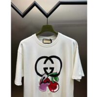 Gucci Women GG Cotton Jersey Printed T-Shirt Crewneck Short Sleeves (3)