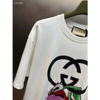 Gucci Women GG Cotton Jersey Printed T-Shirt Crewneck Short Sleeves (3)