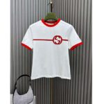 Gucci Women GG Cotton Jersey Printed T-Shirt Crewneck Short Sleeves White - Imagen 2