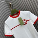 Gucci Women GG Cotton Jersey Printed T-Shirt Crewneck Short Sleeves White - Imagen 8
