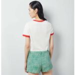 Gucci Women GG Cotton Jersey Printed T-Shirt Crewneck Short Sleeves White - Imagen 12