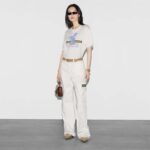 Gucci Women GG Cotton Jersey Printed T-Shirt White Crewneck Short Sleeves - Imagen 15