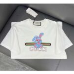 Gucci Men GG Cotton Jersey Printed T-Shirt White Crewneck Short Sleeves – Bild 10